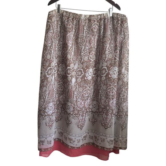 Cato Women Maxi Skirt 2X Paisley Artsy Boho Cottagecore Fairygrunge Whimsical - Picture 3 of 9